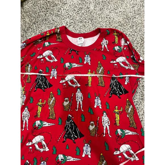 Hanna Andersson Organic Cotton Star Wars Christmas Pajama Top, Red Women’s XL - Picture 7 of 8